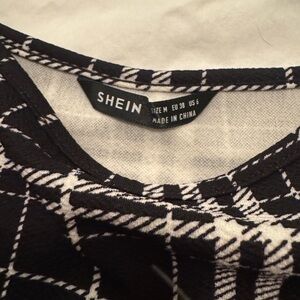 Black and white plaid SHEIN dress